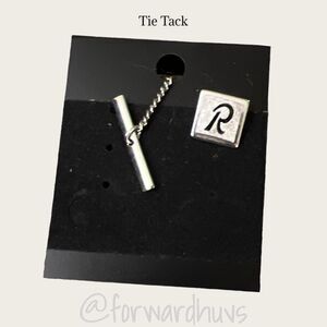 Vintage Silver Tone “R” Tie Tack